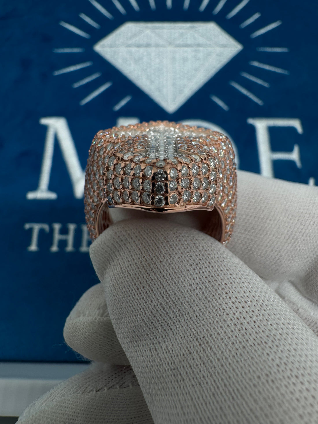 VVS1 Moissanite Cross ring