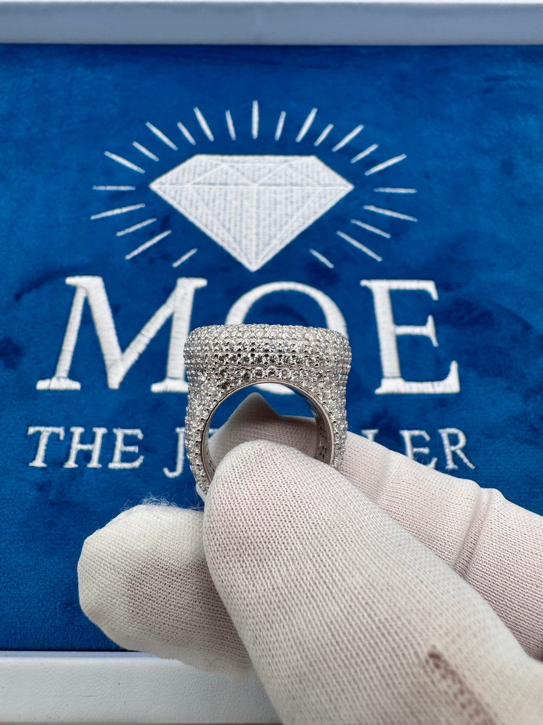 VVS1 Moissanite circle ring (white)