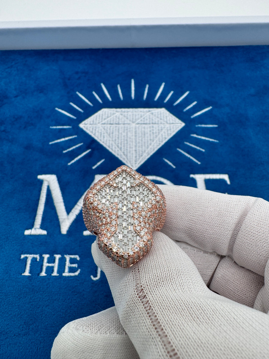 VVS1 Moissanite Cross ring